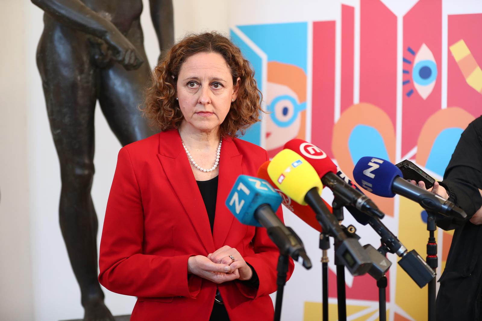 16.02.2024., Zagreb -  Ministarstvo Kulture i medija. Ministrica Nina Obuljen Korzinek. Photo: Matija Habljak/PIXSELL