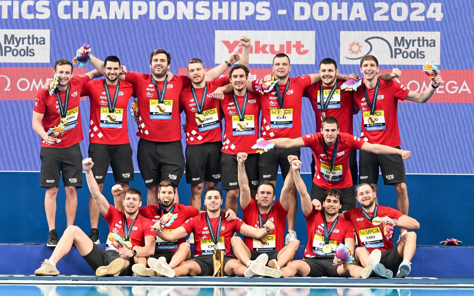 17.02.2024., Aspire Dome, Doha, Katar - Svjetsko prvenstvo u vaterpolu, finale, Hrvatska - Italija. Photo: David Damnjanovic/PIXSELL