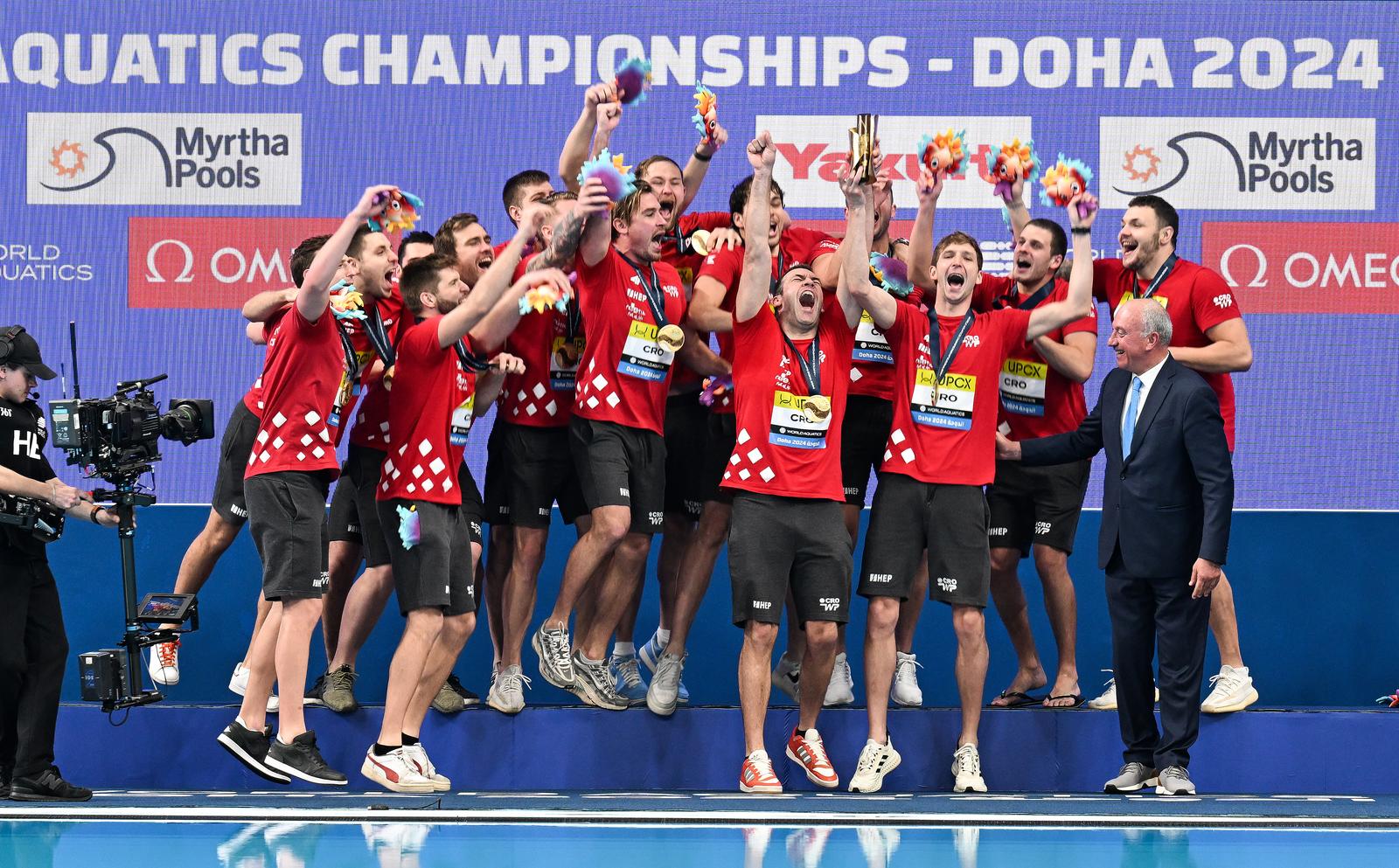 17.02.2024., Aspire Dome, Doha, Katar - Svjetsko prvenstvo u vaterpolu, finale, Hrvatska - Italija. Photo: David Damnjanovic/PIXSELL