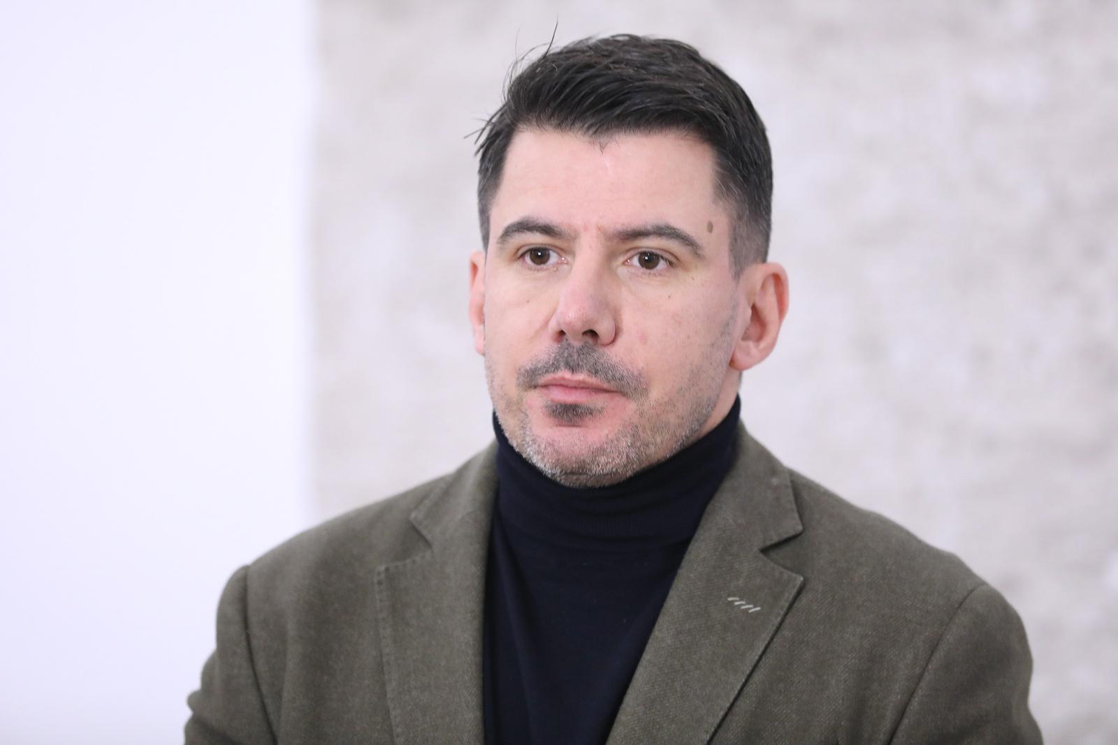 17.11.2023., Zagreb - Na konferenciji za medije odrzanoj u Saboru o aktualnim temema govorio je Nikola Grmoja.
 Photo: Patrik Macek/PIXSELL