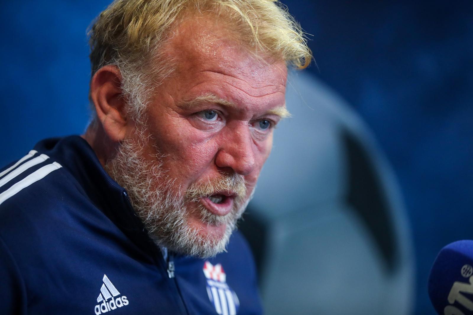 18.08.2023.., Zagreb - Konferencija za medije trenera NK Rudes Roberta Prosineckog uoci 5. kola SuperSport HNL-a u kojoj Rudes dočekuju Hajduk. Photo: Slavko Midzor/PIXSELL