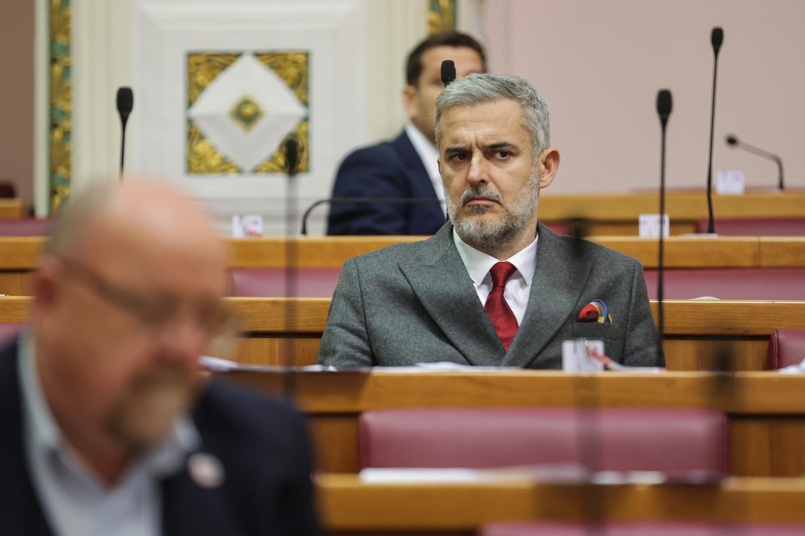 20.12.2023., Zagreb - 20. izvanredna sjednica Hrvatskoga sabora na kojoj ce se izglasati povjerenje Ministru gospodarstva i odrzivog razvoja Damiru Habijanu. Nino Raspudic Photo: Luka stanzl/PIXSELL