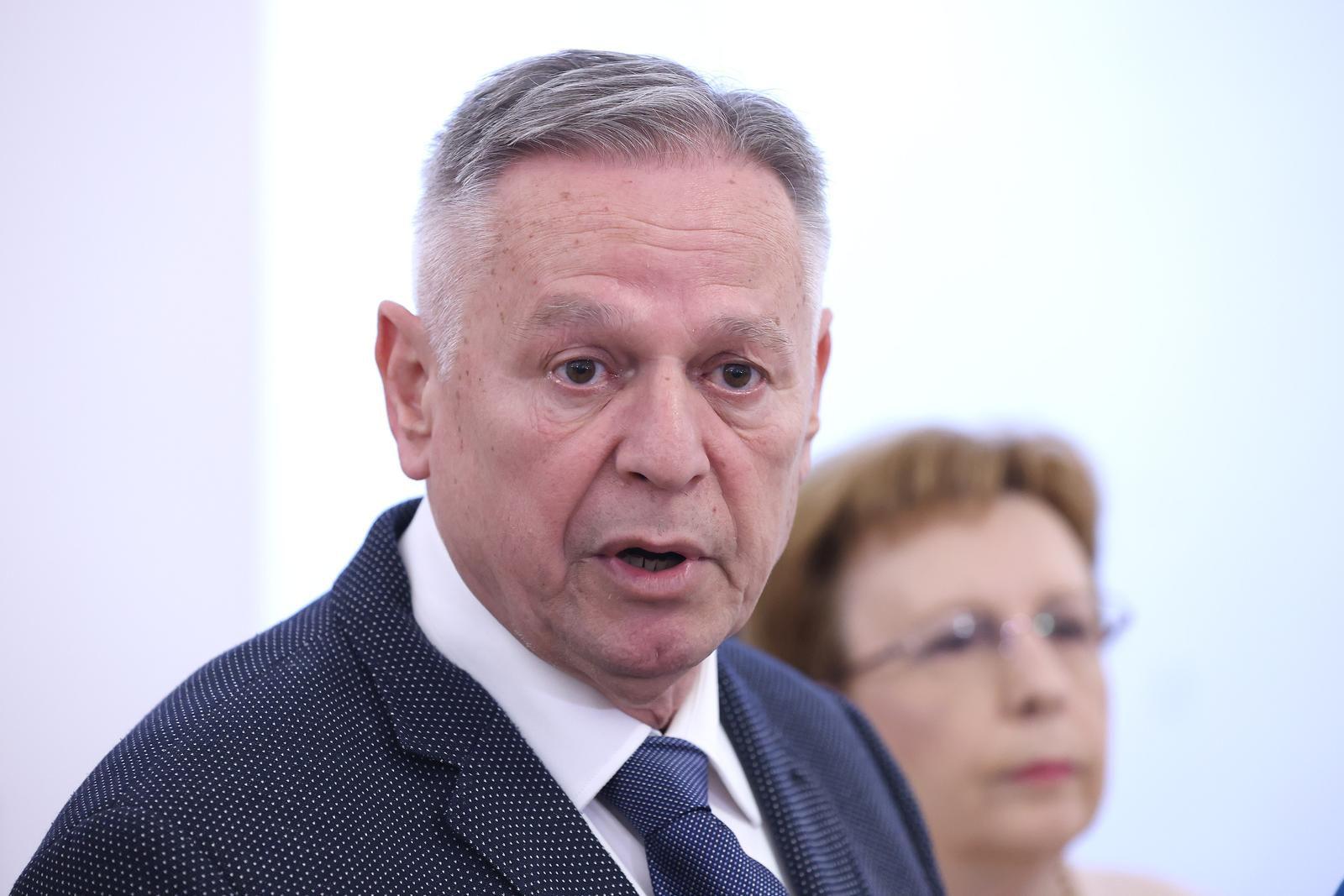 22.02.2024., Zagreb - Na konferenciji za medije odrzanoj u Saboru o aktualnim temama govorio je Davorko Vidovic.  Photo: Patrik Macek/PIXSELL