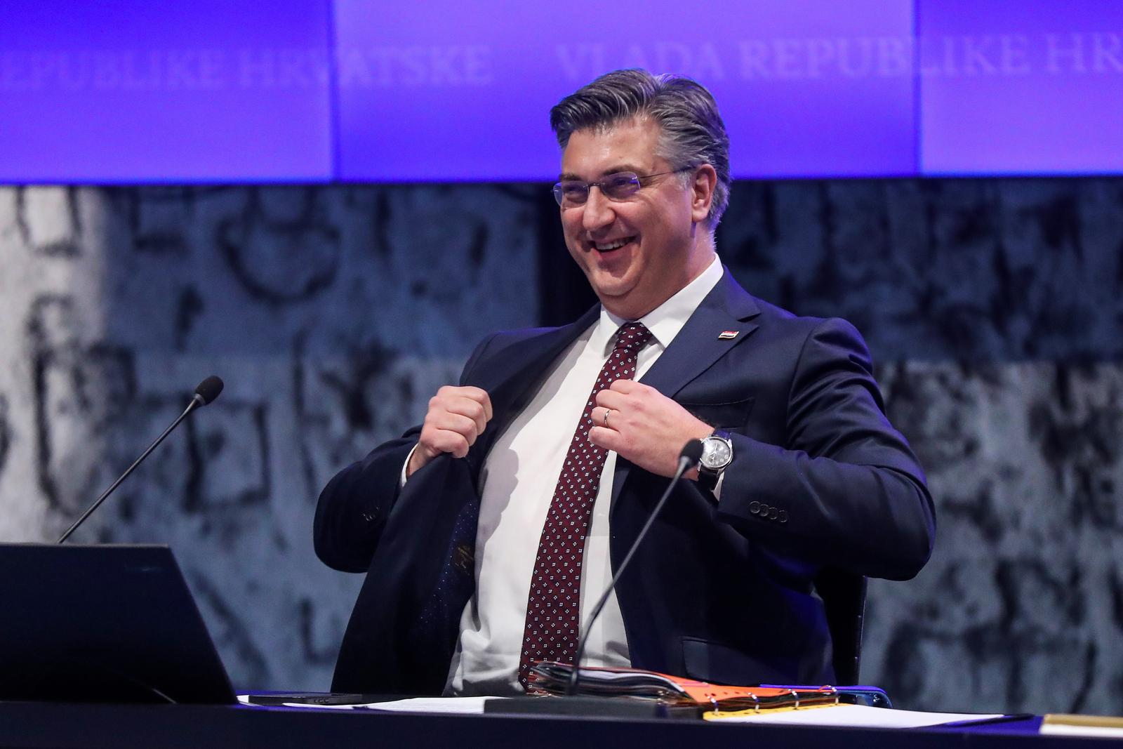 22.02.2024., Zagreb - U Nacionalnoj i sveucilisnoj knjiznici odrzana je 287. sjednica Vlade RH. predsjednik Vlade RH Andrej Plenkovic Photo: Zeljko Hladika/PIXSELL