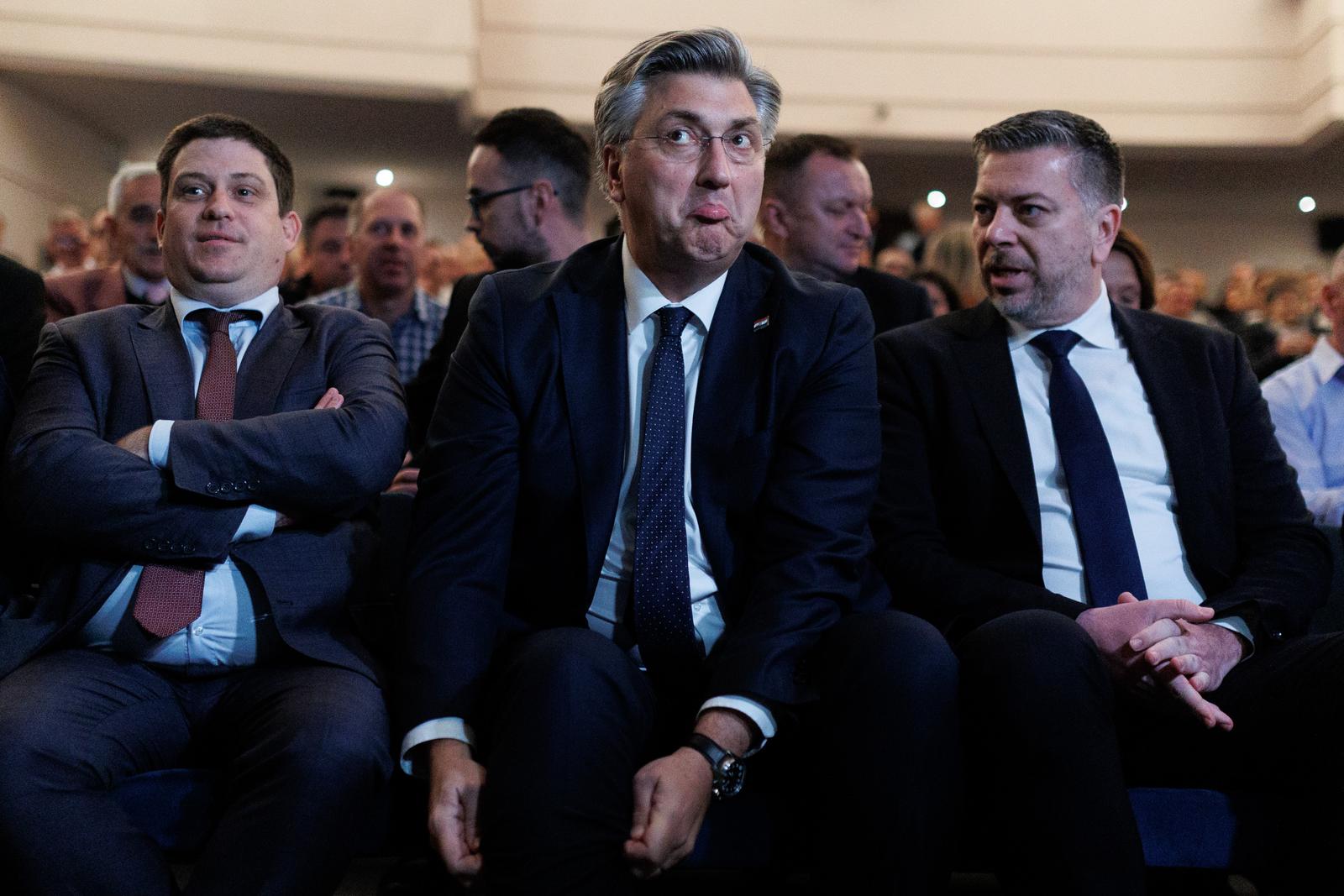 23.2.2024.., Rijeka - Predsjednik HDZ-a i Vlade RH Andrej Plenkovic nazocio je 34. obljetnici osnutka Hrvatske demokratske zajednice u Rijeci. Photo: Nel Pavletic/PIXSELL