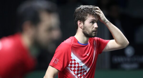 25.11.2022., Malaga - Jose Maria Martin Carpena Arena. Davis Cup by Rakuten. Polufinale, parovi Matthew Ebden/Max Purcell v Nikola Mektic/Mate Pavic, Photo: Sanjin Strukic/PIXSELL