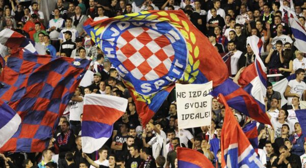 26.10.2013., stadion Poljud, Split - MAXtv 1. HNL, 14. kolo, HNK Hajduk - NK Lokomotiva. Torcida koreografijom proslavila 63. rodjendan. Photo: Ivana Ivanovic/PIXSELL