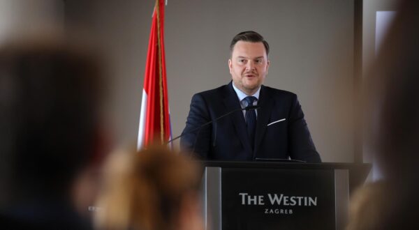 27.02.2024., Zagreb, Predstavljanje Bijele knjige 2024. Udruzenja stranih ulagaca u Hrvatskoj „Konkurentnost Hrvatske nakon dovrsetka procesa europskih integracija: novo poglavlje“ Na predstavljanju bio je i ministar financija Marko Primorac i brojni veleposlanici u RH. Photo: Emica Elvedji/PIXSELL