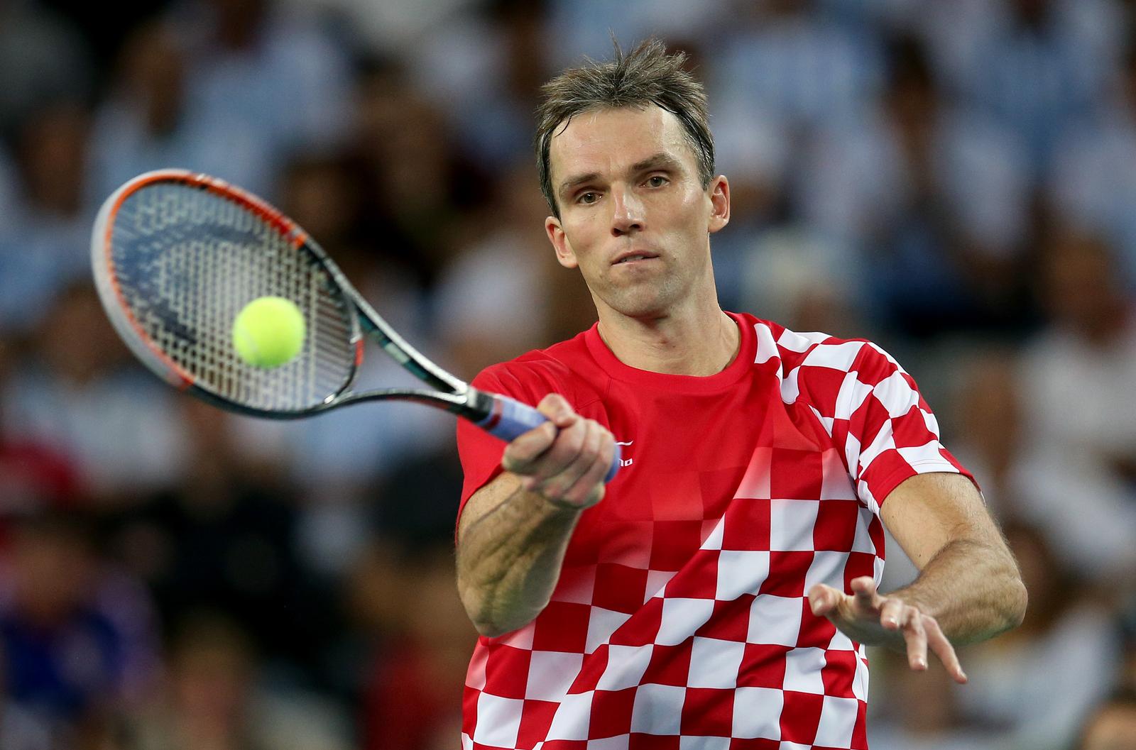 27.11.2016., Arena Zagreb, Zagreb - Finale Davis kupa, Hrvatska - Argentina, Ivo Karlovic - Federico Delbonis."nPhoto: Igor Kralj/PIXSELL