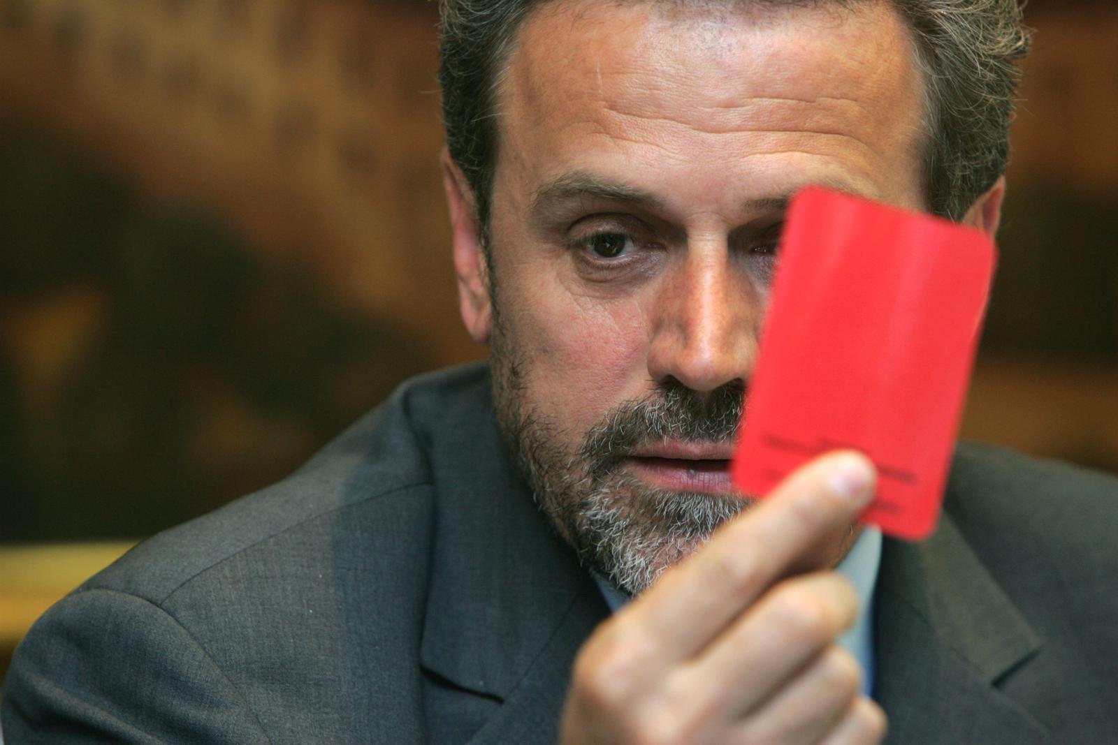 18.04.2005., Zagreb - Sjednica gradskog poglavarstva na kojoj je Milan Bandic govorio o stadionu Maksimir. Photo: Sanjin Strukic/PIXSELL