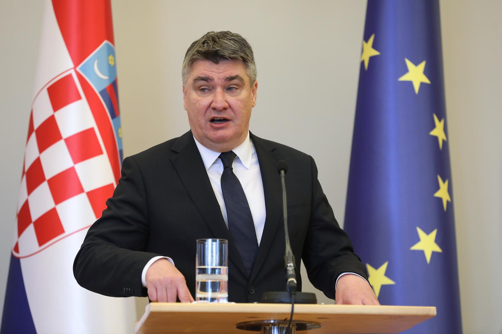 28.11.2022.,Zagreb, Pantovcak, Ured predsjednika RH, sastanak predsjednika Republike Zorana Milanovica i predsjednika Republike Slovenije Boruta Pahora . Nakon sastana predsjednici dali izajve za medije.   Photo: Robert Anic/PIXSELL