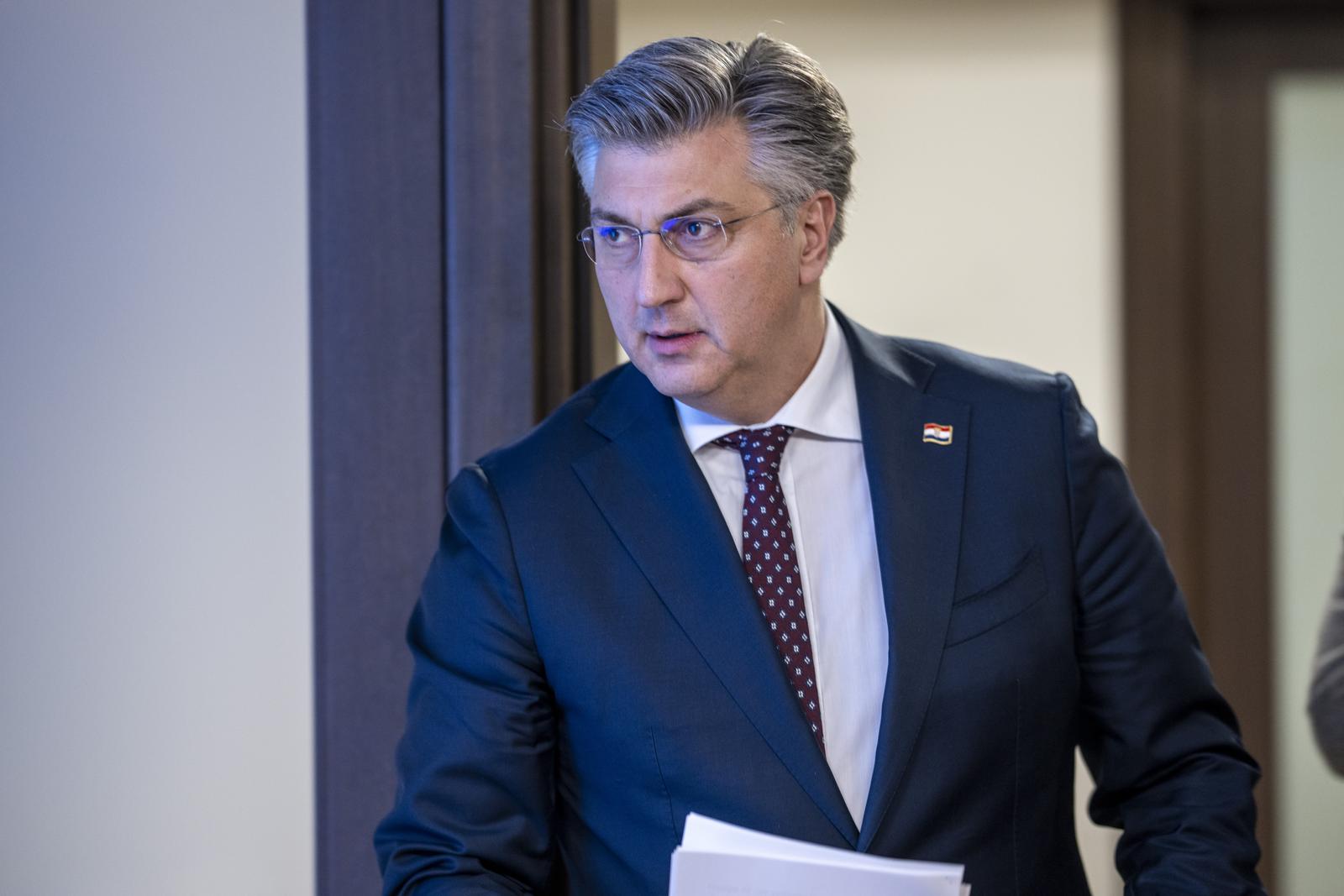 29.01.2024., Zagreb- Izjava premijera Andreja Plenkovica nakon sastanka sireg predsjednistva HDZ-a. Photo: Igor Soban/PIXSELL