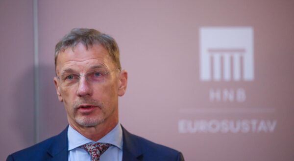 30.01.2024.., Zagreb - U HNB-u odrzana konferencija: Godina dana s eurom u Hrvatskoj. Konferenciju je otvorio guverner Boris Vujcic, a obratio se i predsjednik vlade Andrej Plenkovic. Skupu  se u uvodnom dijelu obratio i Philip R. Lane, clan Izvrsnog odbora Europske sredisnje banke. Photo: Slavko Midzor/PIXSELL