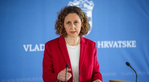 31.01.2024.., Zagreb - U Nacionalnoj i sveucilisnoj knjiznici odrzana 282. redovita sjednica Vlade. Nakon sjednice izjave za medije dala je ministrica Nina Obuljen Korzinek. Photo: Slavko Midzor/PIXSELL
