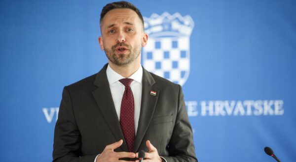 31.01.2024.., Zagreb - U Nacionalnoj i sveucilisnoj knjiznici odrzana 282. redovita sjednica Vlade. Nakon sjednice izjave za medije dala je ministar Marin Piletic. Photo: Slavko Midzor/PIXSELL
