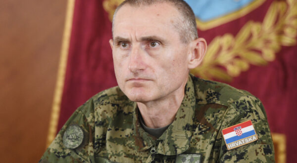 31.07.2023., Knin - Konferencija za medije na kojoj je predstavljen program proslave Vojno-redarstvene akcije Oluja u Kninu. Na konferenciji su sudjelovali Darko Nekic, Ivan Jusic, Tihomir Kundid, Miljenko Radnic i Marijo Cacic. Photo: Hrvoje Jelavic/PIXSELL