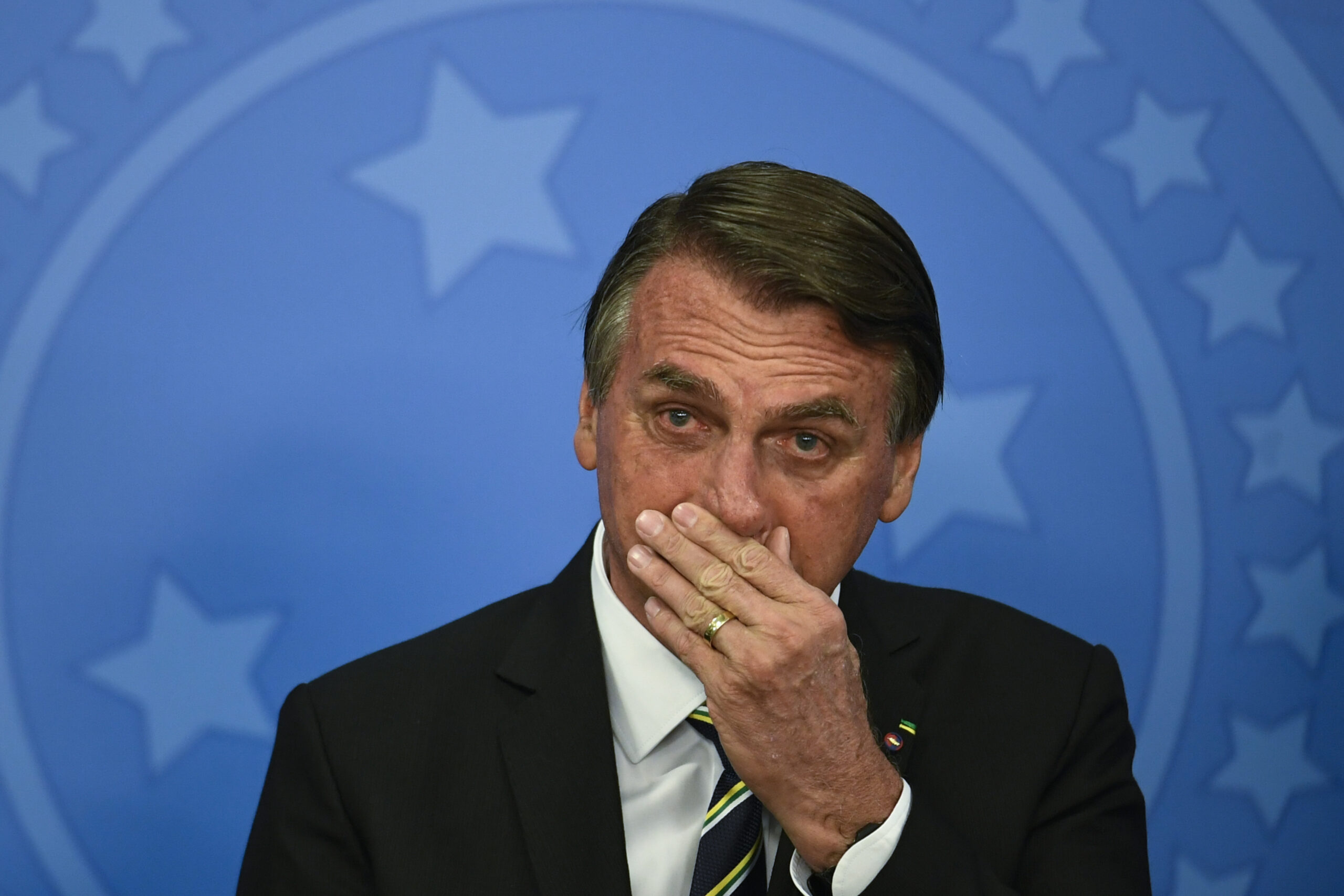 DF - Brasilia - 10/20/2021 - BRASILIA, CEREMONY CREATION OF THE TRF OF THE 6TH REGION - The President of the Republic, Jair Bolsonaro, this Wednesday, October 20, during a ceremony marked the sanction of the bill that created the Court Regional Federal of the 6th region held at Palacio do Planalto. Photo: Mateus Bonomi/AGIF (via AP)