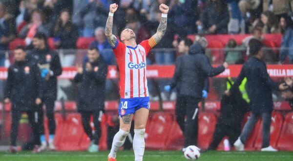 Girona's Spanish midfielder #14 Aleix Garcia celebrates at the end of the Spanish league football match between Girona FC and Real Betis at the Montilivi stadium in Girona on March 31, 2024.,Image: 861415909, License: Rights-managed, Restrictions: , Model Release: no, Credit line: PAU BARRENA / AFP / Profimedia
