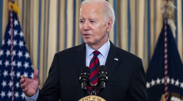 epa11200932 US President Joe Biden convenes a meeting of his Competition Council to announce a new 'strike force,' led jointly by the Department of Justice and the Federal Trade Commission (FTC), to fight 'corporate rip-offs' in the State Dining Room of the White House in Washington, DC, USA, 05 March 2024. Biden said the actions will cut down on excessive credit card late fees, as well as help make health care markets more affordable.  EPA/JIM LO SCALZO / POOL