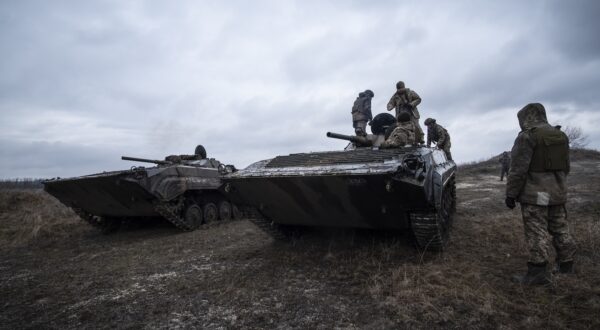 epa11222860 BMP-1 armoured vehicles are used for the training of new Ukrainian recruits to prepare them to become infantrymen of Ukraine's 22nd Army Brigade, Donetsk, Ukraine, 14 March 2024 (issued 15 March 2024). The training lasts several months and recruits are instructed in combat medicine, handling of small arms, RPGs and BMP-1 type armoured vehicles, among other training. The Ukrainian Army is currently seeking to enlist 350,000 new soldiers to replace those who have been fighting for more than two years after Russian troops entered Ukrainian territory in February 2022, starting a conflict that has provoked destruction and a humanitarian crisis.  EPA/Maria Senovilla