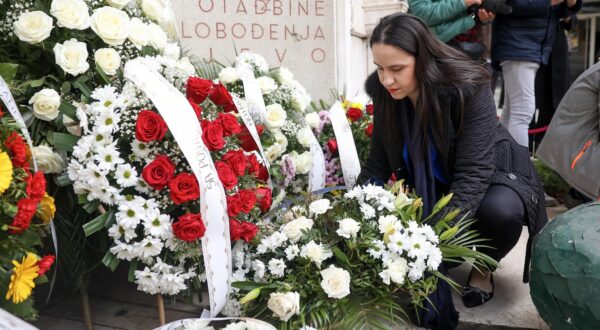 01.03.2024., Sarajevo, Bosna i Hercegovina - Brojni politicki zvanicnici s razlicitih politickih nivoa polozili su cvijece i odali pocast na Vjecnoj vatri u Sarajevu povodom Dana nezavisnosti Bosne i Hercegovine. Photo: Armin Durgut/PIXSELL