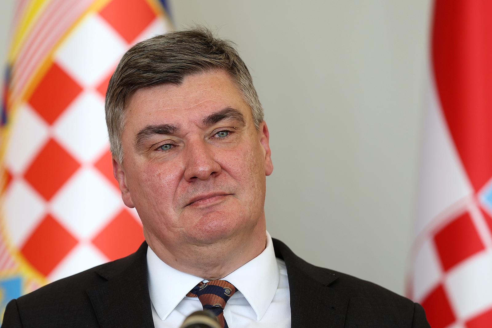 03.02.2024., Zagreb - Izvanredna press konferencija predsjednika Milanovica o Ivanu Turudicu. 

Zoran Milanovic na konferenciji je istaknuo kako Ivan Turudic ne smije postati glavni drzavni tuzitelj.



 Photo: Goran Stanzl/PIXSELL
