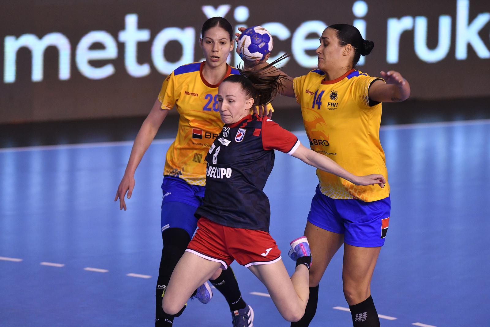 03.03.2024., sportska dvorana gimnazije Fran Galović, Koprivnica - Kvalifikacija za EHF EURO 2024. zene, skupina 1, 4. kolo, Hrvatska - Rumunjska.

  Photo: Vjeran Zganec Rogulja/PIXSELL