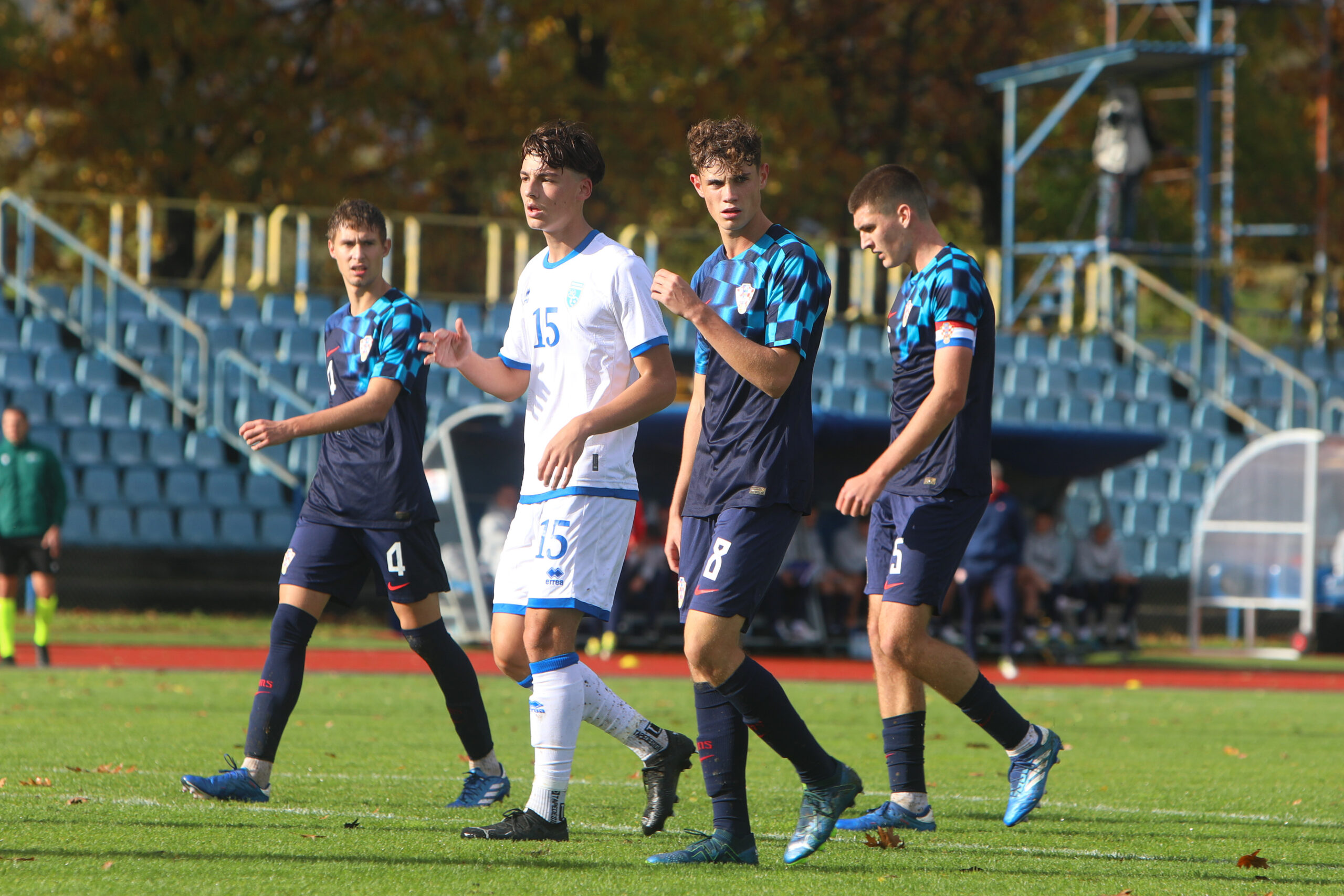 03.11.2023., Karlovac - Stadion Branko Cavlovic Cavlek, muski U17 Kosovo - Hrvatska, kvalifikacije za Euro2024. Tomnislav Bakovic (8). Photo: Kristina Stedul Fabac/PIXSELL
