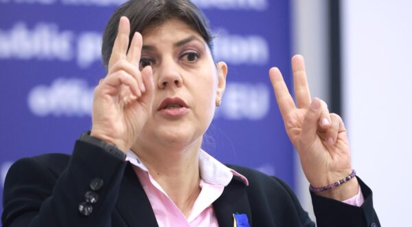 04.11.2022., Zagreb - Kuca Europe. Europska javna tuziteljica Laura Codruta Kovesi odrzala je konferenciju za medije. Photo: Sanjin Strukic/PIXSELL