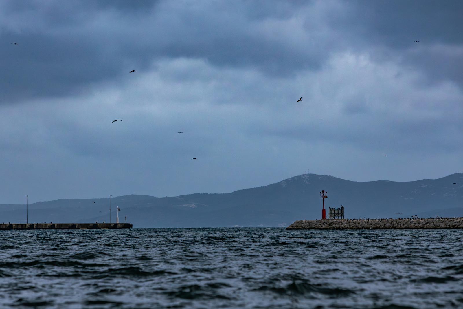 05.01.2024., Zadar - Oblacno vrijeme u Zadru Photo: Sime Zelic/PIXSELL