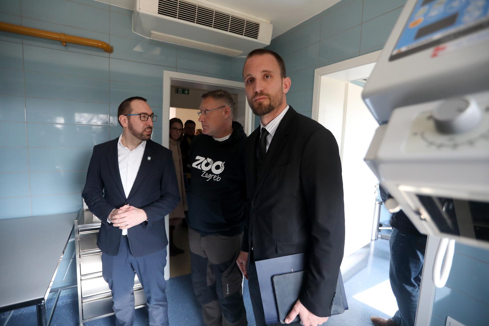 05.03.2024., Zagreb - Gradonacelnik Grada Zagreba Tomislav Tomasevic i njegovi zamjenici Danijela Dolenec i Luka Korlaet otvorili su novo oporaviliste za zivotinje Dumovec Photo: Zeljko Hladika/PIXSELL