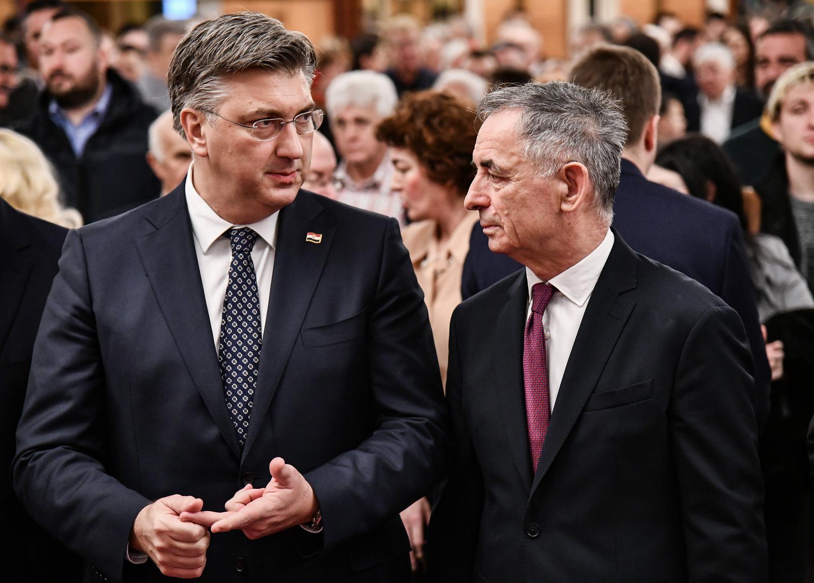06.01.2024., Zagreb - Proslava Pravoslavnog Bozica u hotelu Westin. Premijer Andrej Plenkovic, Milorad Pupovac Photo: Josip Regovic/PIXSELL