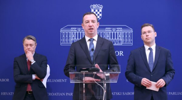 06.03.2024., Zagreb - Na konferenciji za medije HDZ-a odrzanoj u Saboru o aktualnim temama govorili su Nikola Mazar, Goran Ivanovic i Marko Pavic. Photo: Patrik Macek/PIXSELL