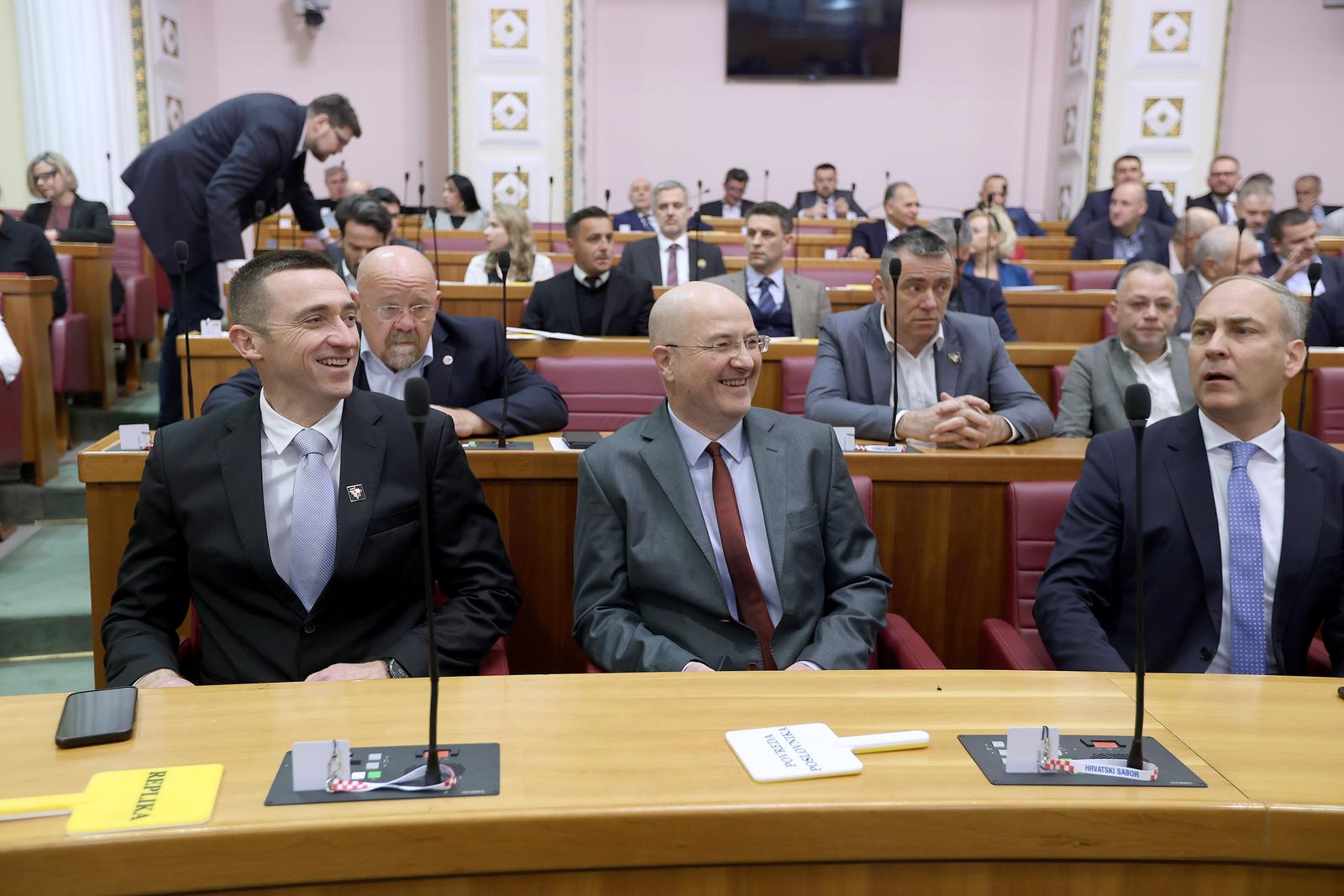 07.02.2024., Zagreb - Sabor 21. sjednicu nastavlja glasovanjem o raspravljenim tockama dnevnog reda medju kojima je najvecu pozornost izazvao prijedlog za imenovanje Ivana Turuduca Glavnim drzavnim odvjetnikom.
 Photo: Patrik Macek/PIXSELL
