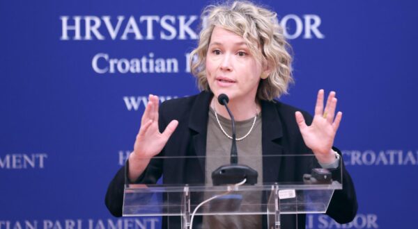 09.02.2024., Zagreb - Na konferenciji za medije odrzanoj u Saboru o aktualnim temama govorila je  Ivana Kekin.
 Photo: Patrik Macek/PIXSELL