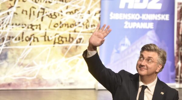 09.03.2024., Sibenik - Premijer i predsjednik stranke Andrej Plenkovic sudjelovao je na svecanom obiljezavanju 34.obljetnice HDZ-a Sibensko-kninske zupanije i grada Sibenika.  Photo: Hrvoje Jelavic/PIXSELL