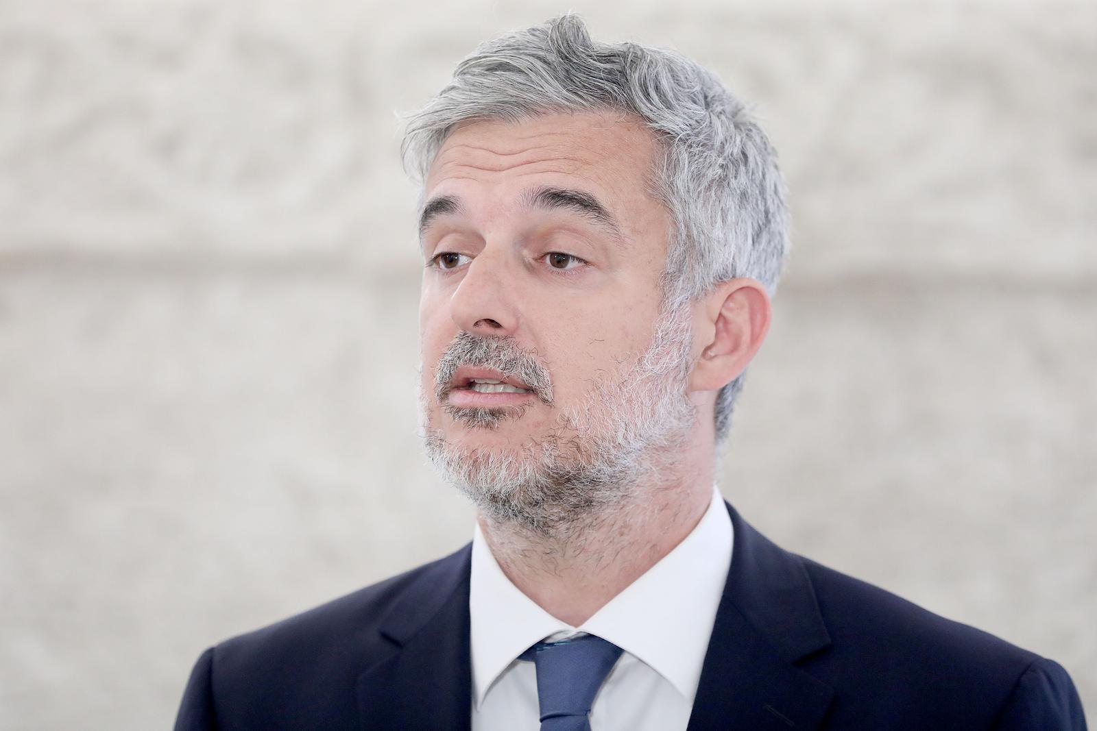 14.06.2023., Zagreb - Na konferenciji za medije odrzanoj u Saboru o aktualnim temema govorio je Nino Raspudic. Photo: Patrik Macek/PIXSELL