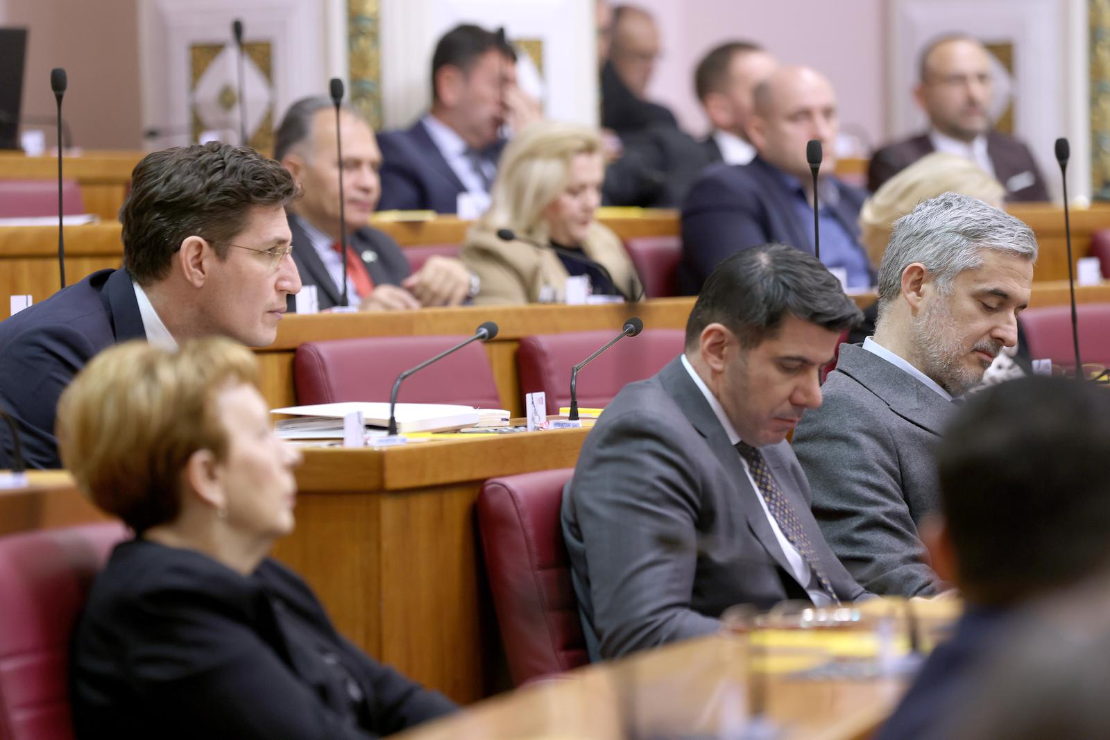 15.01.2024., Zagreb - Usvajanjem dnevnog reda i aktualnim prijepodnevom pocela je 21. sjednica Hrvatskoga sabora, koja bi prema planu trebala trajati do kraja ozujka.
 Photo: Patrik Macek/PIXSELL