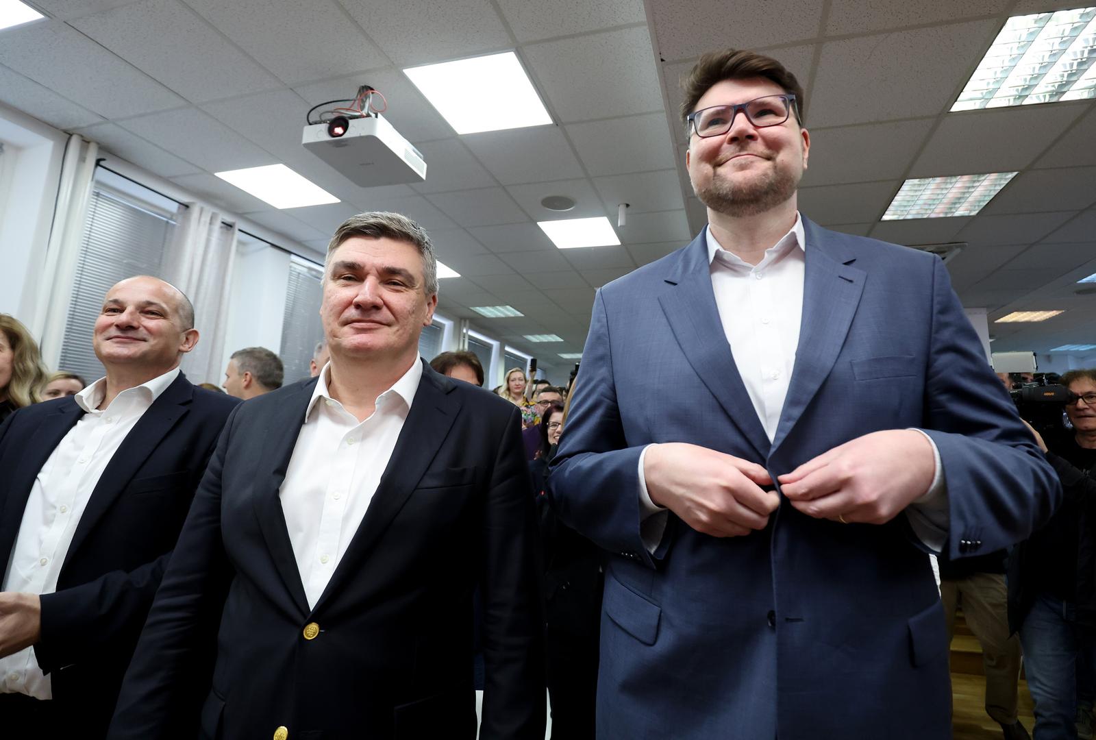 16.03.2024., Zagreb - U sredisnjici SDP-a odrzana je sjednica Glavnog odbora SDP-a na kojoj su se obratili Predja Grbin i predsjednik Zoran Milanovic. Photo: Sanjin Strukic/PIXSELL