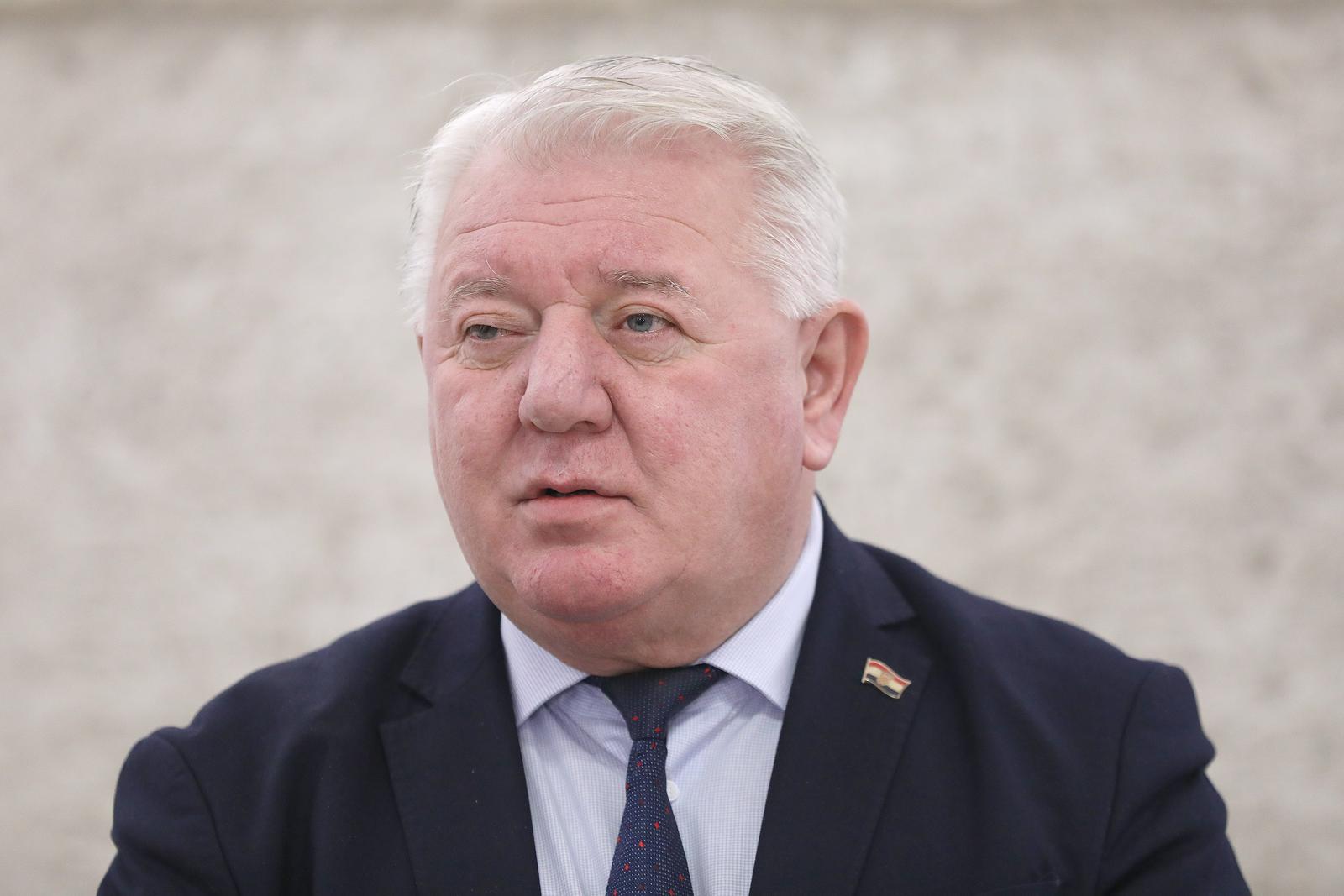 17.02.2023., Zagreb - Na  konferenciji za  medije zastupnik Josip Djakic govorio je o problemima hrvatskih branitelja u Splitu.
. Photo: Patrik Macek/PIXSELL
