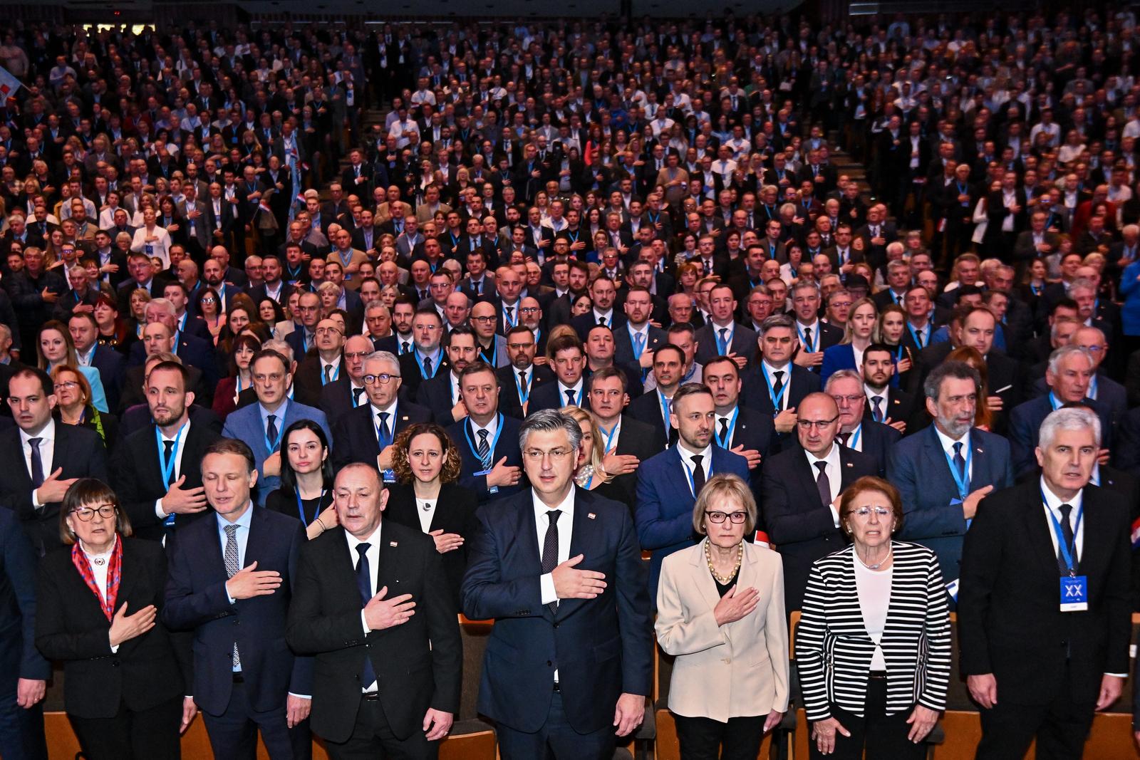 17.03.2024., Zagreb - U koncertnoj dvorani Vatroslav Lisinki odrzan je 20. Opci sabor stranke HDZ. Photo: Neva Zganec/PIXSELL