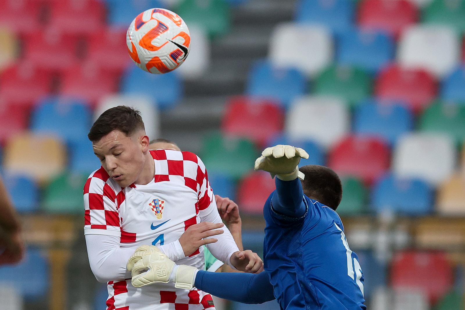 17.10.2023., Stadion Velika Gorica, Velika Gorica - Kvalifikacije za U-21 UEFA Euro 2025, skupina G, Hrvatska - Bjelorusija. Photo: Goran Stanzl/PIXSELL