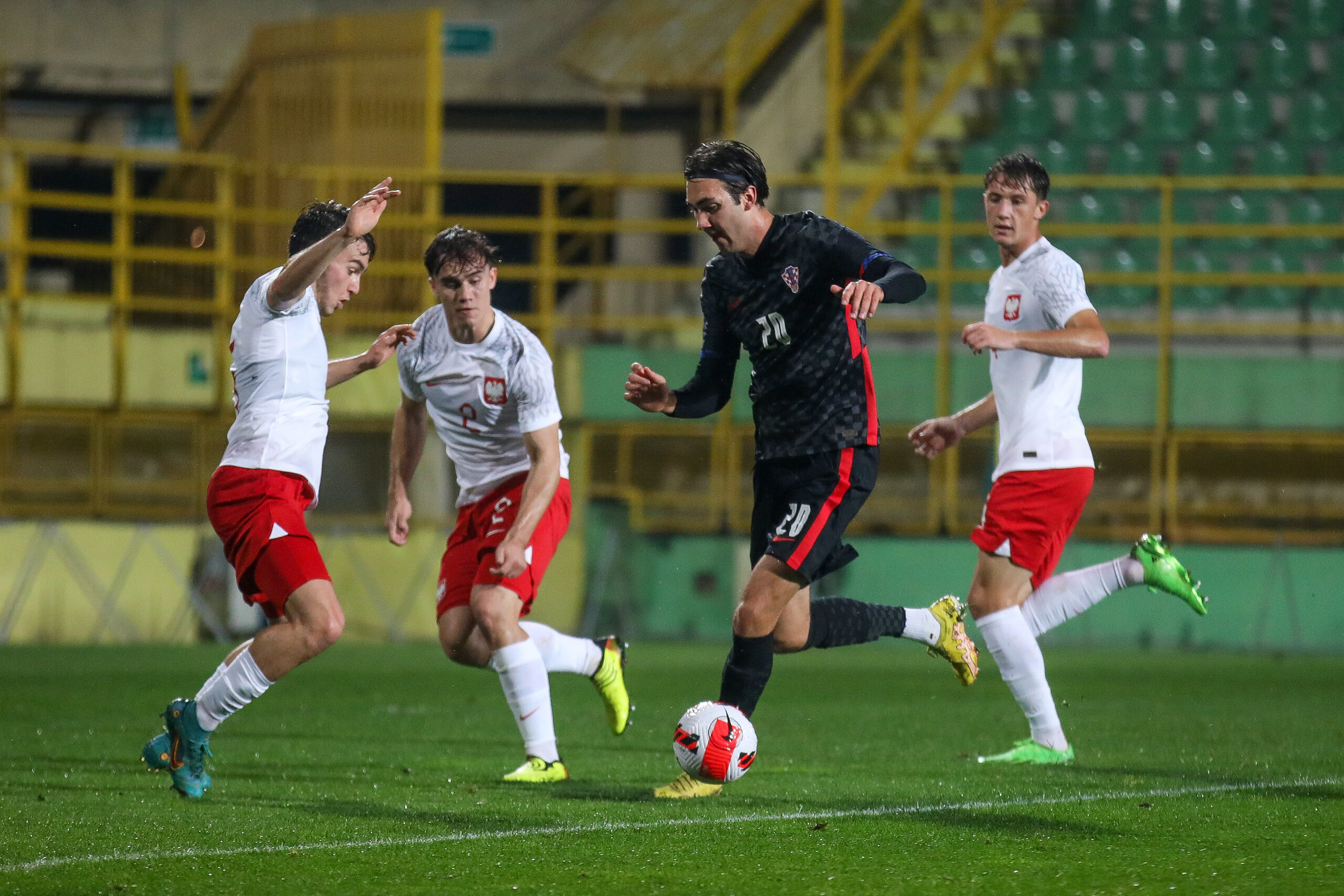 17.11.2022., stadion Aldo Drosina, Pula - Prijateljska nogometna utakmica U21 izmedju Hrvatske i Poljske. Dion Drena Beljo Photo: Srecko Niketic/PIXSELL