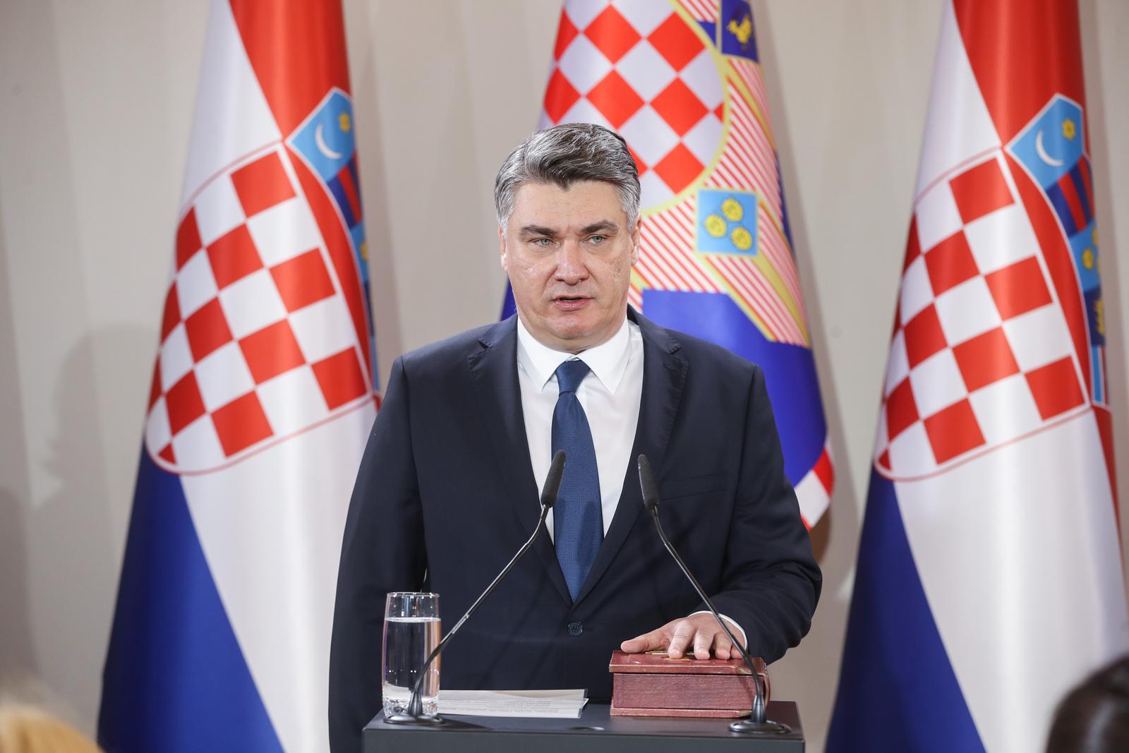 18.02.2020., Zagreb - Svecana ceremonija inauguracije izabranog predsjednika Republike Hrvatske Zorana Milanovica.   rrPhoto: Damir Sencar/HINA/POOL/PIXSELL