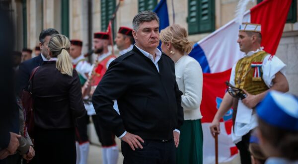 18.03.2024., Vela Luka - Svecana sjednica Opcine Vela Luka koju je posjetio Zoran Milanovic te celnik HDZ-a Branko Bacic. Photo: Zvonimir Barisin/PIXSELL