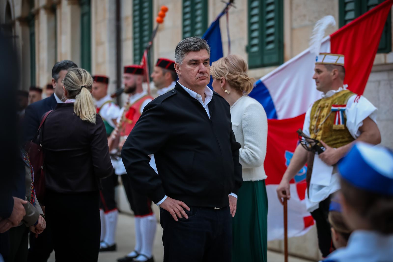 18.03.2024., Vela Luka - Svecana sjednica Opcine Vela Luka koju je posjetio Zoran Milanovic te celnik HDZ-a Branko Bacic. Photo: Zvonimir Barisin/PIXSELL