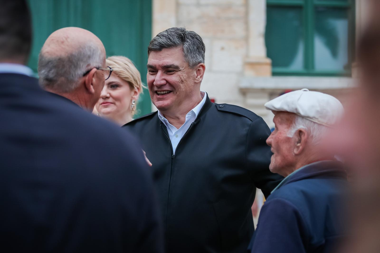 18.03.2024., Vela Luka - Svecana sjednica Opcine Vela Luka koju je posjetio Zoran Milanovic te celnik HDZ-a Branko Bacic. Photo: Zvonimir Barisin/PIXSELL