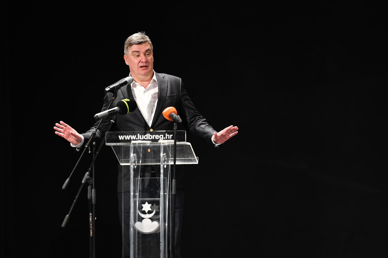 19.03.2024., Ludbreg - Svecana sjednica Gradskog vijeca Grada Ludbrega povodom Dana grada odrzana je u Centru za kulturu i informiranje Dragutin Novak. predsjednik RH Zoran Milanovic Photo: Vjeran Zganec Rogulja/PIXSELL