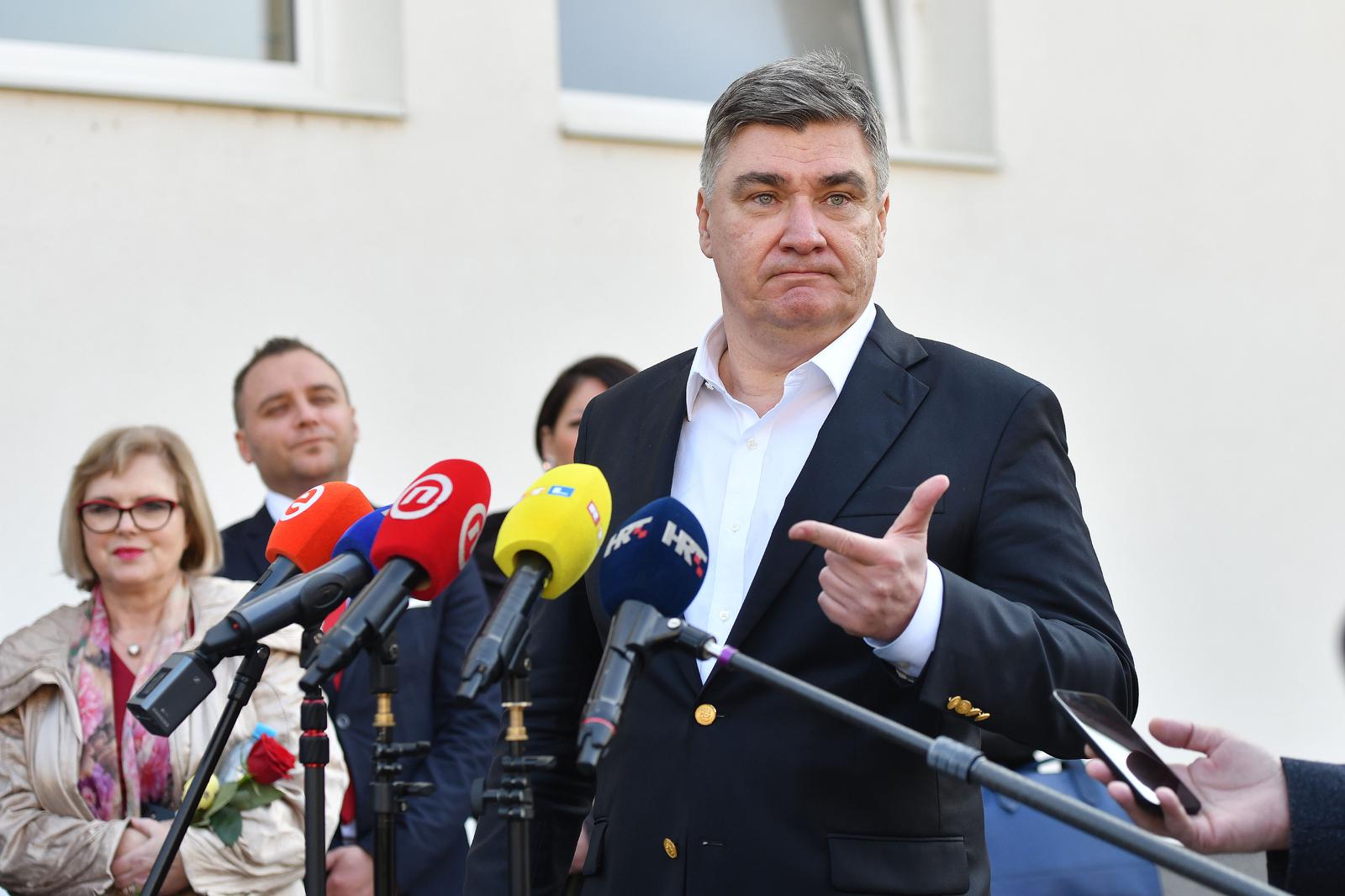 19.03.2024., Ludbreg - Predsjednik RH Zoran Milanovic dao je izjavu medijima nakon svecane sjednice Gradskom vijeca Grada Ludbrega. Photo: Vjeran Zganec Rogulja/PIXSELL