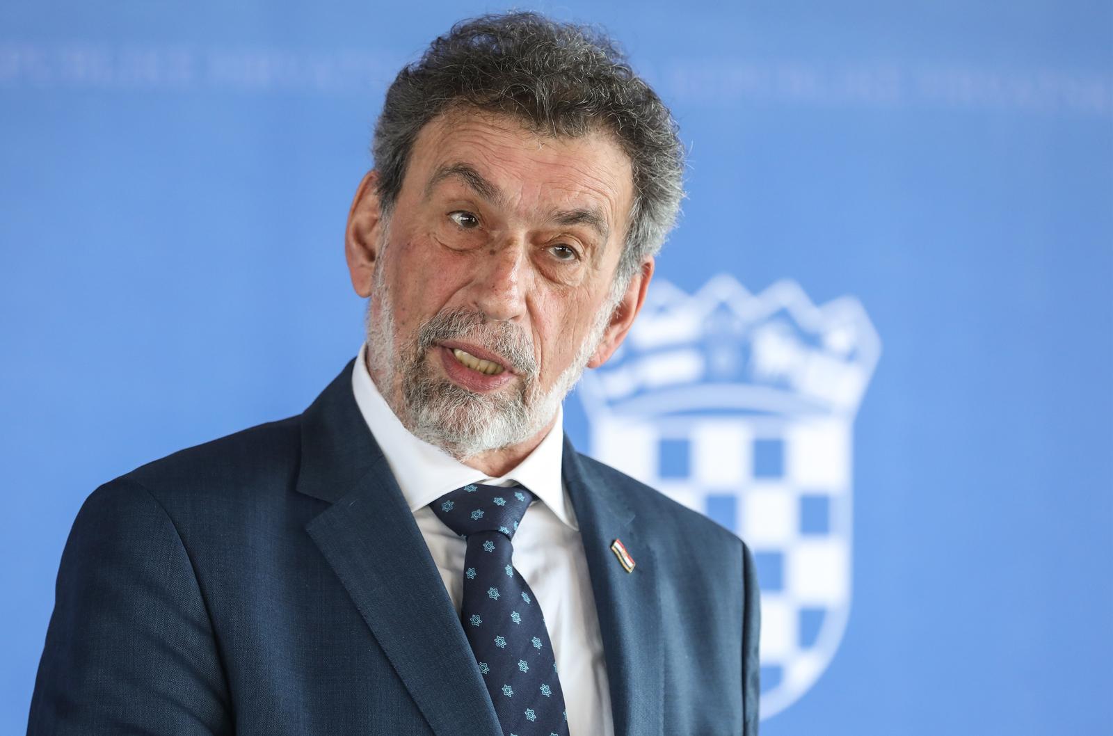 20.03.2024., Zagreb- Pod predsjedanjem premijera Andreja Plenkovica, odrzana redovita sjednica Vlade RH. Nakon sjednice Vlade RH ministar Radovan Fuchs dao izjavu za medije. Photo: Robert Anic/PIXSELL